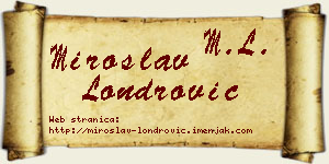 Miroslav Londrović vizit kartica
